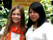 Young studenta and teacher